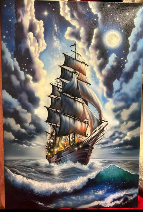|Midnight Navigator 🌊| Price: $450 Size: 24" x 36" Availability: Available ORDER