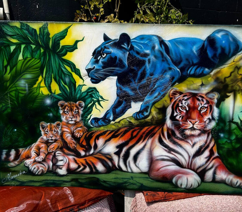 |Furry Wildlife 🐅| Price: $450 Size: 24" x 36" Availability: Available ORDER